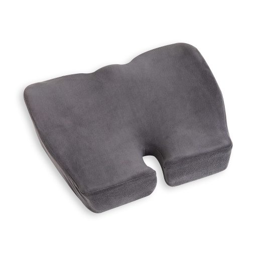 Mind Reader Ergonomic Pressure Relief Seat Cushion, Memory Foam, 4"H x 16-3/4"W x 18"L, Gray - Image 2