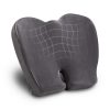 Mind Reader Ergonomic Pressure Relief Seat Cushion, Memory Foam, 4"H x 16-3/4"W x 18"L, Gray