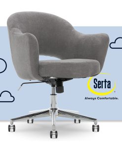 Serta® Valletta Home Office Chair, Dovetail Gray/Chrome 2