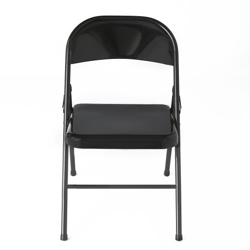 Iceberg Metal Folding Chair, Black - Image 2