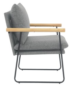 Office Star Dutton Fabric Accent Armchair, Charcoal 2