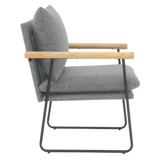 Office Star Dutton Fabric Accent Armchair, Charcoal - Image 2