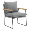 Office Star Dutton Fabric Accent Armchair, Charcoal