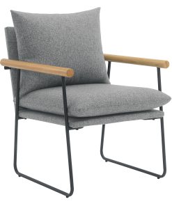 Office Star Dutton Fabric Accent Armchair, Charcoal
