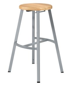 National Public Seating Titan Stool, 30″, Natural Wood/Gray 2