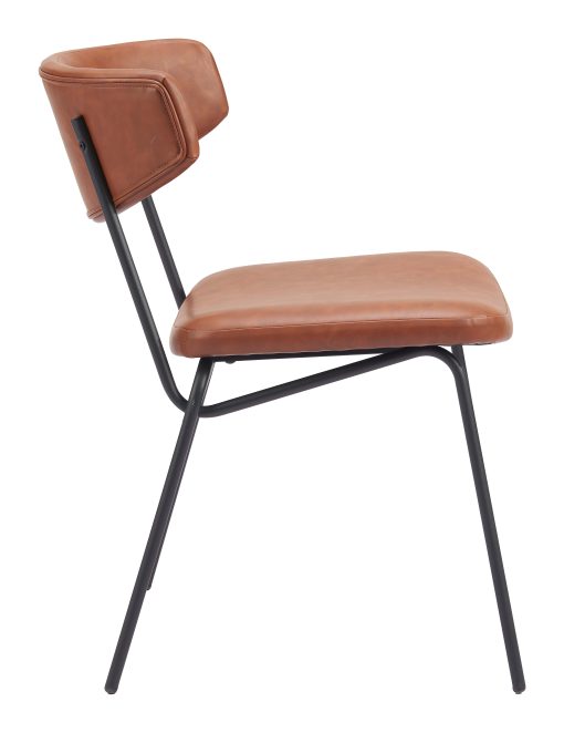 Zuo Charon Dining Accent Chairs, Vintage Brown, Set Of 2 Chairs - Image 2
