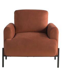 Lifestyle Solutions Kansas Polyester Accent Guest Chair, Rust 2