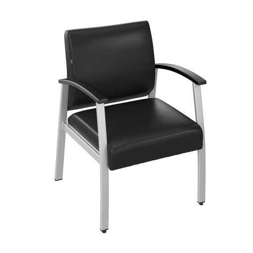 Bush Business Furniture Arrive Waiting Room Guest Chair With Arms, Black, Standard Delivery - Image 2