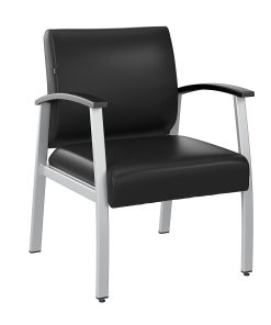 Bush Business Furniture Arrive Waiting Room Guest Chair With Arms, Black, Standard Delivery