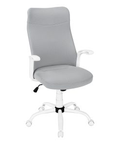 Monarch Specialties Jonah Ergonomic Fabric High-Back Office Chair, White