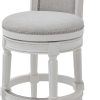 New Ridge Home Goods Chapman Swivel Bar Stool, Alabaster White