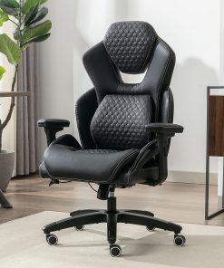 Shaquille O'Neal™ Sciron Big & Tall Ergonomic High-Back Vegan Leather Executive Gaming Office Chair, Black, BIFMA Compliant