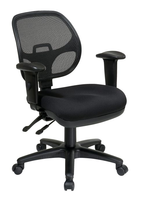 Office Star™ Pro-LineII Mid-Back Ergonomic Task Chair, Black