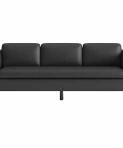 HON Parkwyn Lounge Sofa, 29″H x 77″W x 26.8″D, Material: Polyurethane, Black 2