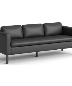 HON Parkwyn Lounge Sofa, 29"H x 77"W x 26.8"D, Material: Polyurethane, Black