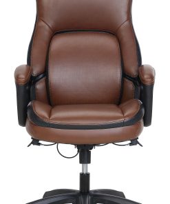 Shaquille O’Neal™ Amphion Ergonomic Bonded Leather High-Back Executive Office Chair, Brown/Black 2