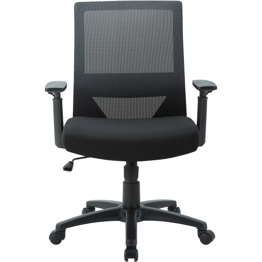 Lorell SOHO Mesh Mid-Back Task Chair - Gray Seat Color - Fabric Seat Material - Gray Back Color - Fabric Back Material - 41840 - Image 2