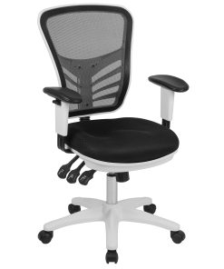 Flash Furniture Ergonomic Mesh Mid-Back Executive Office Chair, Black/White 2