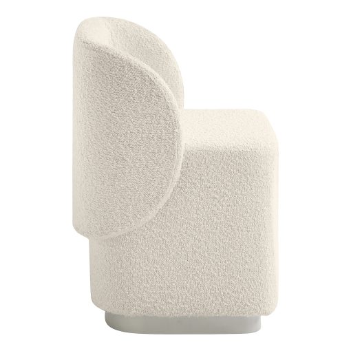 Office Star Cady Fabric Vanity Accent Chair, Textured Cream - Image 2
