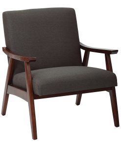 Ave Six Davis Chair, Klein Charcoal/Medium Espresso