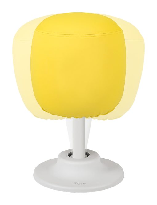 Kore Design™ Kids Adjustable Pivot Stool, Yellow/White, KDAP2524WK - Image 2