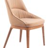 Zuo Ayr Dining Accent Chairs, Tan, Set Of 2 Chairs