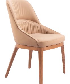 Zuo Ayr Dining Accent Chairs, Tan, Set Of 2 Chairs