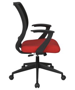 Office Star™ Work Smart Mesh Task Chair, Red/Black 2