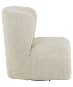 Office Star Lucia Fabric Swivel Accent Chair, Linen 2