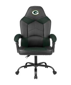 Imperial Adjustable Oversized Vinyl High-Back Office Task Chair, NFL Green Bay Packers, Black/Green