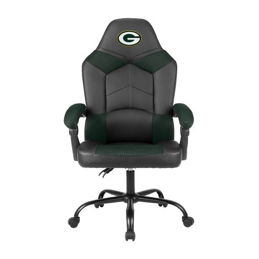 Imperial Adjustable Oversized Vinyl High-Back Office Task Chair, NFL Green Bay Packers, Black/Green