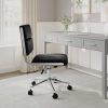 Glamour Home Bennett Upholstered Fabric Barstools With Backs, Black, Set Of 2 Stools 3