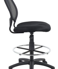 Boss Office Products Mesh Drafting Stool, Black