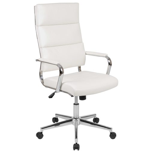 Flash Furniture LeatherSoft™ Faux Leather High-Back Contemporary Executive Office Chair, White - Image 2