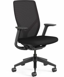 HON Flexion Task Chair – Black Seat Color – Vinyl, Polyurethane Seat Material – Black Back Color – Mesh Back Material – FXT0STAMU10T 2