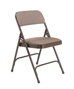 National Public Seating 2200 2-Hinge Folding Chairs, Walnut/Brown, Set Of 4 Chairs 2