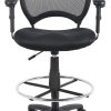 Glamour Home Avery Ergonomic Faux Leather Mid-Back Adjustable-Height Swivel Task Chair, Brown/Chrome 3