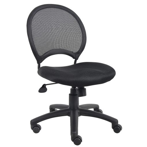 Boss Office Products Mesh Armless Task Chair, Black - Image 2