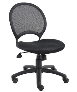 Boss Office Products Mesh Armless Task Chair, Black