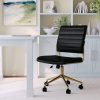 Office Star Faux Leather Lounge Guest Chair, Cream 4