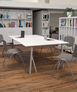 Flash Furniture HERCULES Series Plastic Stack Chairs, Gray, Set Of 5 Chairs