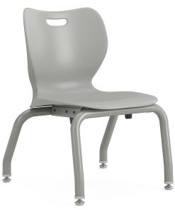 HON SmartLink 4-Leg Plastic Stackable Chairs, Platinum, Set Of 4 Chairs, HONSS4L12AEPTPL