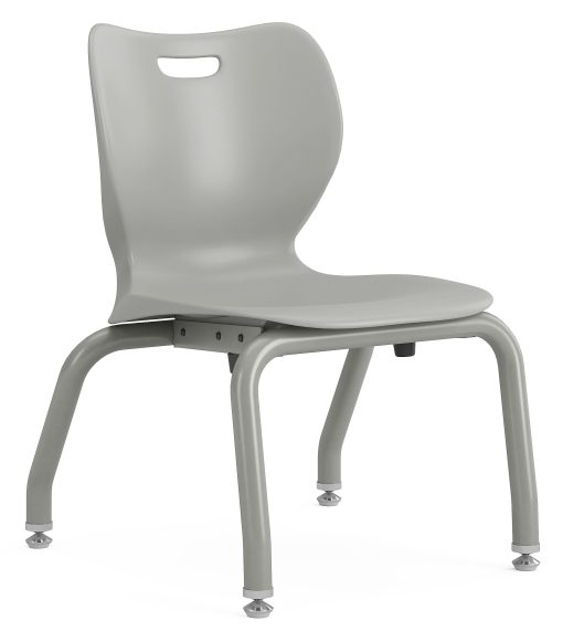 HON SmartLink 4-Leg Plastic Stackable Chairs, Platinum, Set Of 4 Chairs, HONSS4L12AEPTPL