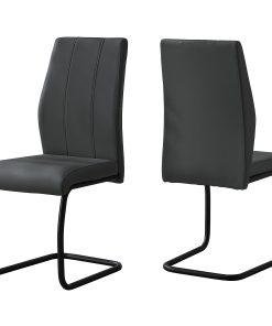 Monarch Specialties Sebastian Dining Chairs, , Gray/Black, Set Of 2 2