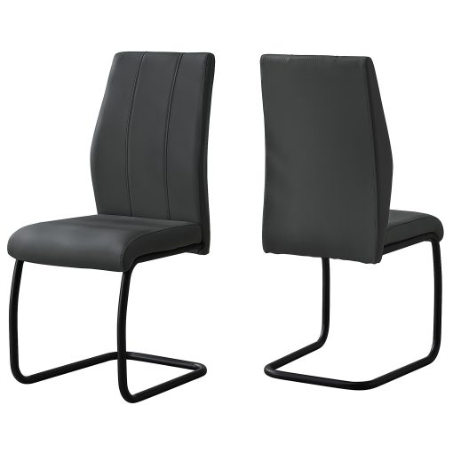Monarch Specialties Sebastian Dining Chairs, , Gray/Black, Set Of 2 - Image 2