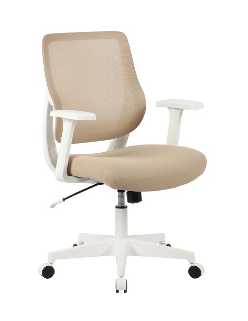 Realspace® Sensi Mesh/Fabric Low-Back Task Chair, Oatmeal/White, BIFMA Compliant