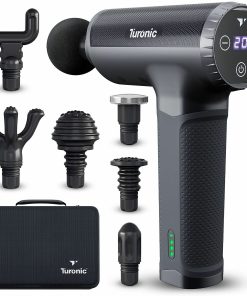 Treblab Turonic GM5 Handheld Massage Gun  Deep Tissue Percussion Massager for Muscle Relaxation  Whole Body Percussion Massager  Black