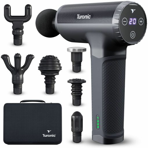 Treblab Turonic GM5 Handheld Massage Gun  Deep Tissue Percussion Massager for Muscle Relaxation  Whole Body Percussion Massager  Black