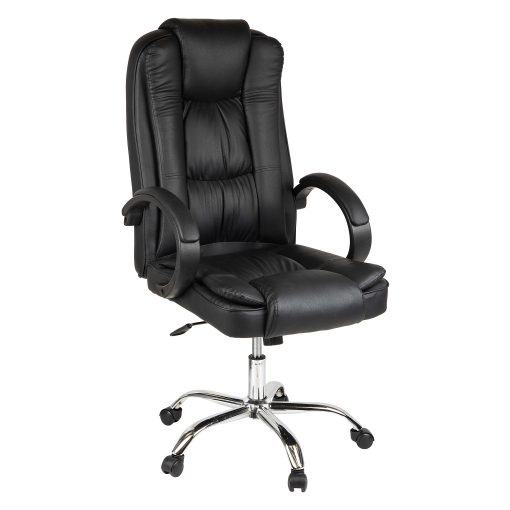 Mind Reader Ergonomic Faux Leather High-Back Executive Office Chair, 45-49"H, Black - Image 2