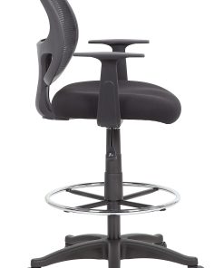 Boss Office Products Commercial-Grade Mesh Stool With Back, Black 2